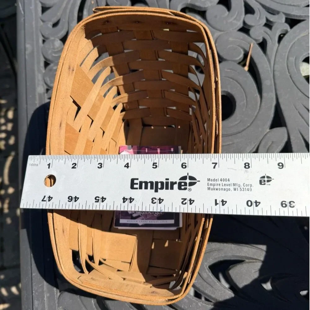 Vintage Longaberger 1984 Slanted Vegetable Basket Angled Sleigh Wood Booklet